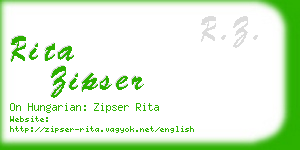 rita zipser business card